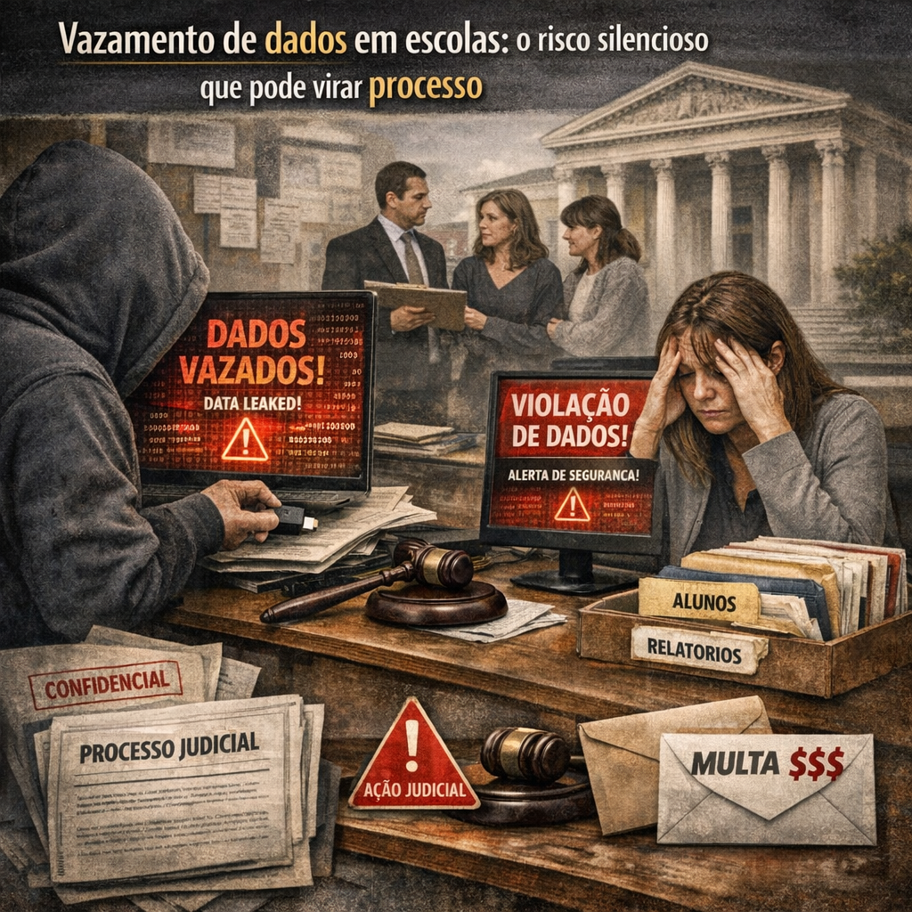 Imagem do Artigo: Vazamento de dados em escolas: o risco silencioso que pode virar processo