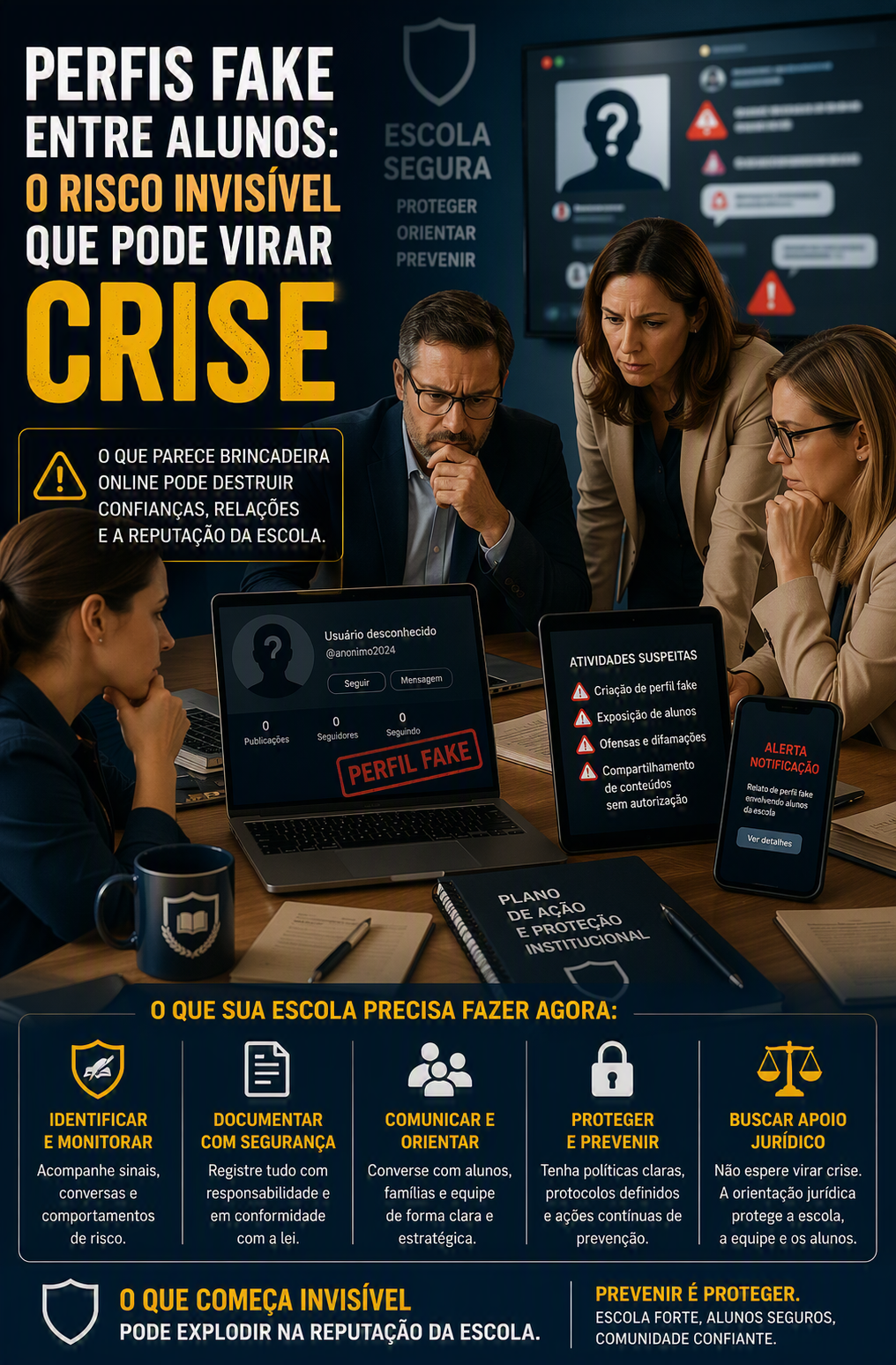 Imagem do Artigo: Perfis fake entre alunos: o risco invisível que pode se transformar em uma grande crise para a escola