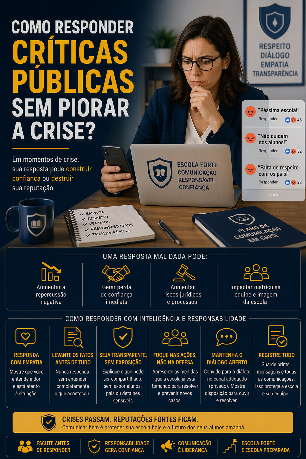 Imagem do Artigo: Como responder críticas públicas sem piorar a crise?