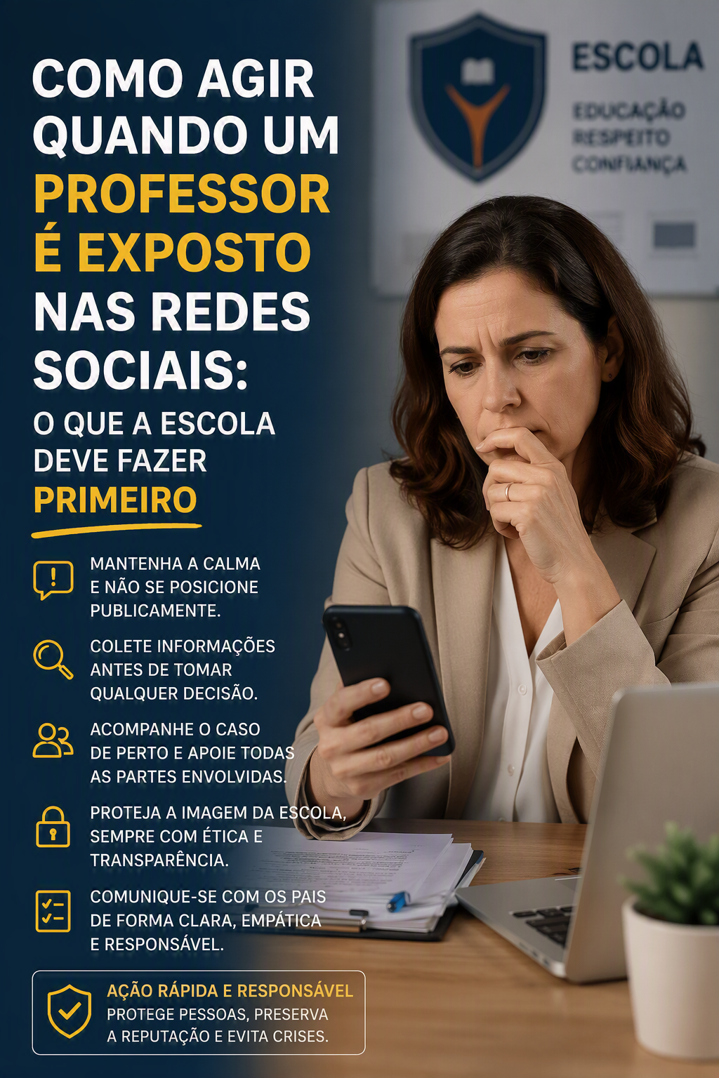 Imagem do Artigo: Como agir quando um professor é exposto nas redes sociais: o que a escola deve fazer primeiro