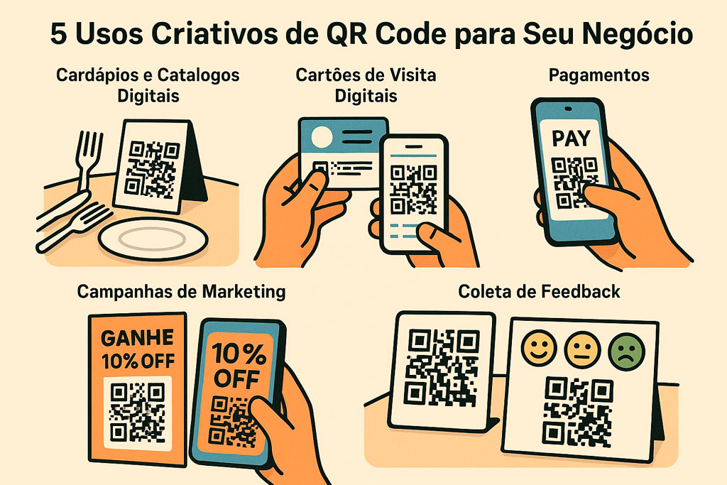 5 Ideias Criativas para Usar QR Codes no Seu Negócio (com Exemplos Reais)