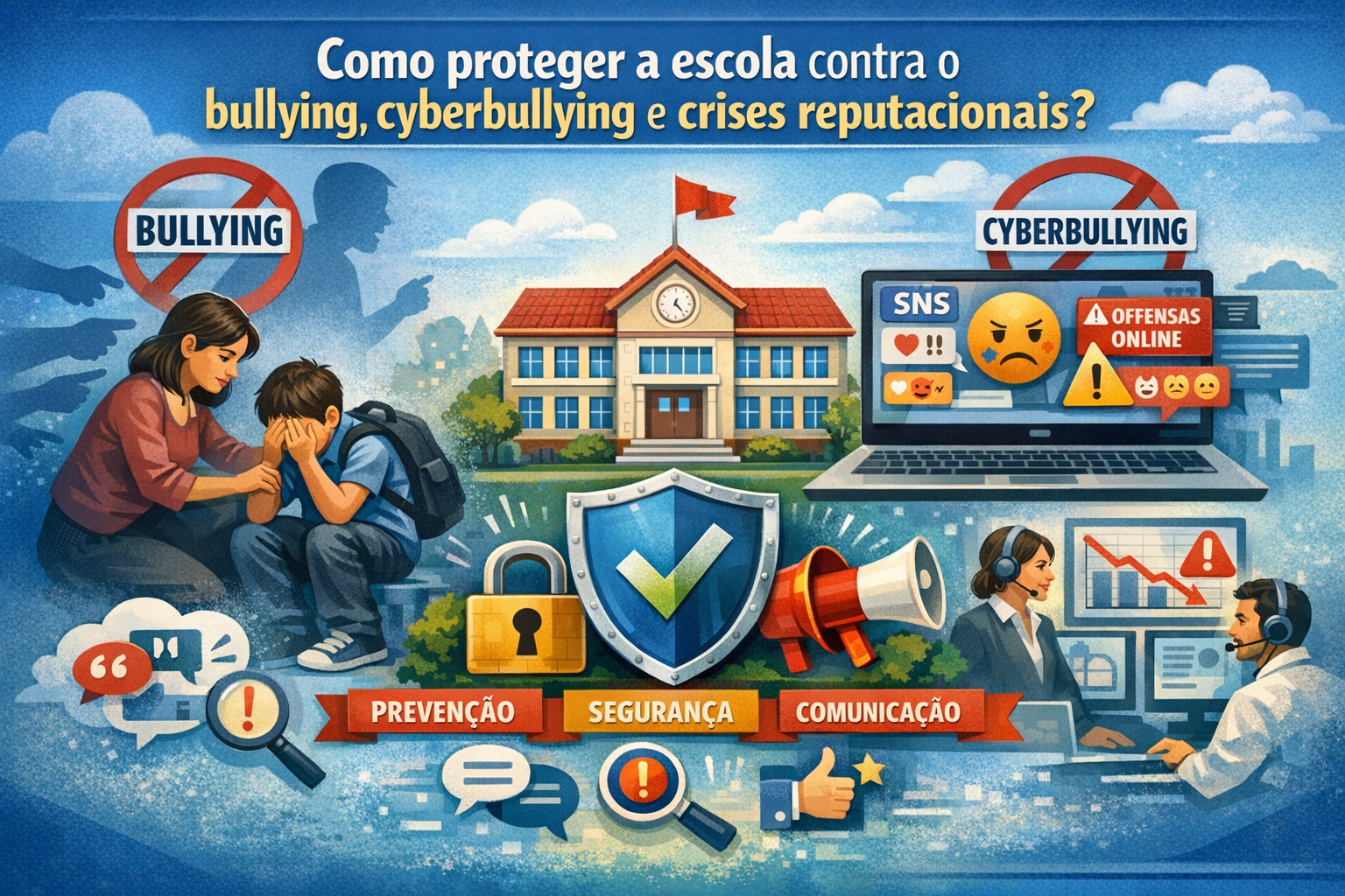 Imagem do Artigo: Como proteger a escola contra bullying, cyberbullying e crises reputacionais