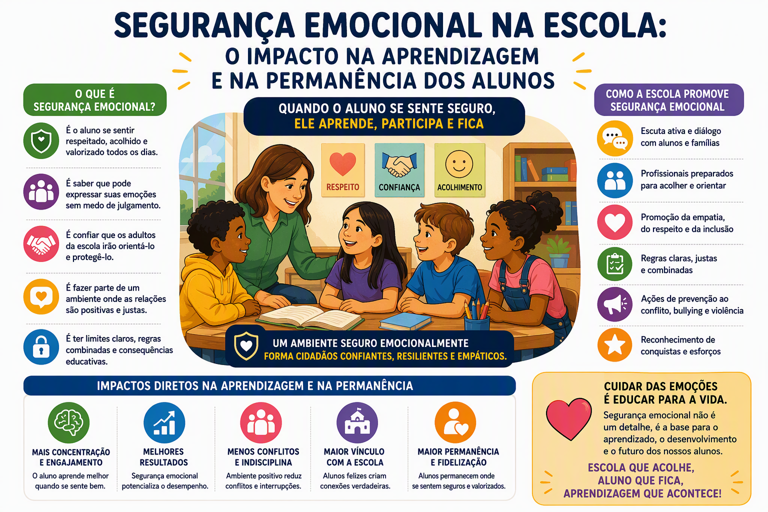 Imagem do Artigo: Segurança emocional na escola: o impacto na aprendizagem e na permanência dos alunos