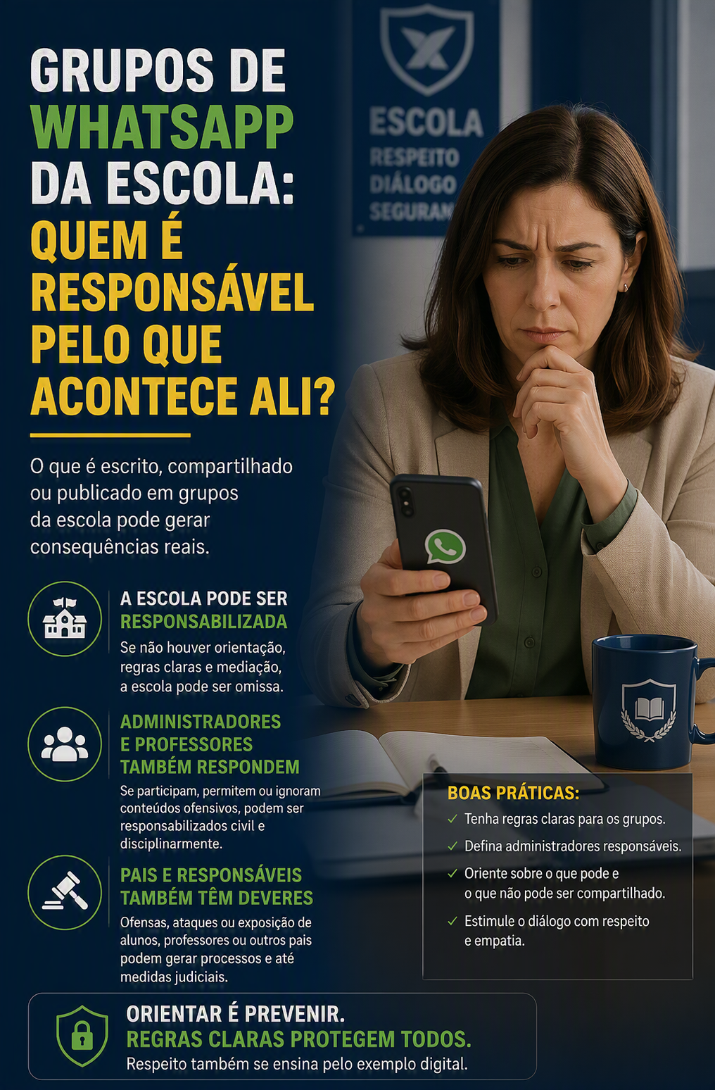 Imagem do Artigo: Grupos de WhatsApp da escola: quem é responsável pelo que acontece ali?